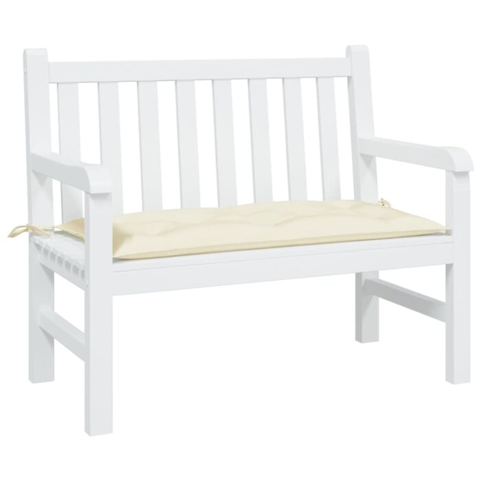 Coussin de banc de jardin crème 100x50x7 cm tissu oxford – Image 1