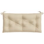 Coussin de banc de jardin beige 100x50x7 cm tissu oxford – Image 2
