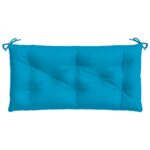 Coussin de banc de jardin bleu clair 100x50x7 cm tissu oxford – Image 2