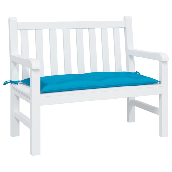 Coussin de banc de jardin bleu clair 100x50x7 cm tissu oxford – Image 1