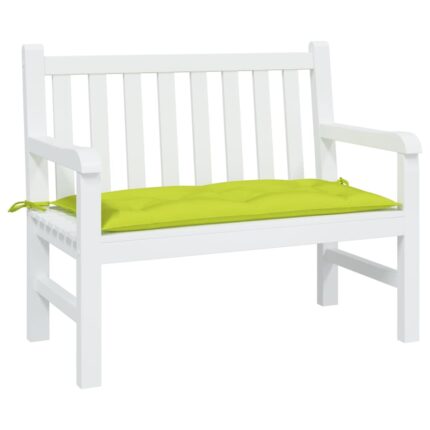 Coussin de banc de jardin vert brillant 100x50x7cm tissu oxford
