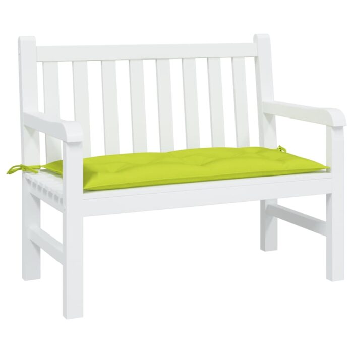 Coussin de banc de jardin vert brillant 100x50x7cm tissu oxford – Image 1