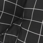 Coussin de banc de jardin carreaux noir 100x50x7cm tissu oxford – Image 4