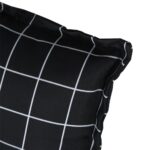 Coussin de banc de jardin carreaux noir 100x50x7cm tissu oxford – Image 5