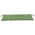 Coussin de banc de jardin motif de feuilles 100x50x7 cm – Image 2