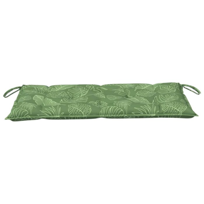 Coussin de banc de jardin motif de feuilles 100x50x7 cm – Image 2