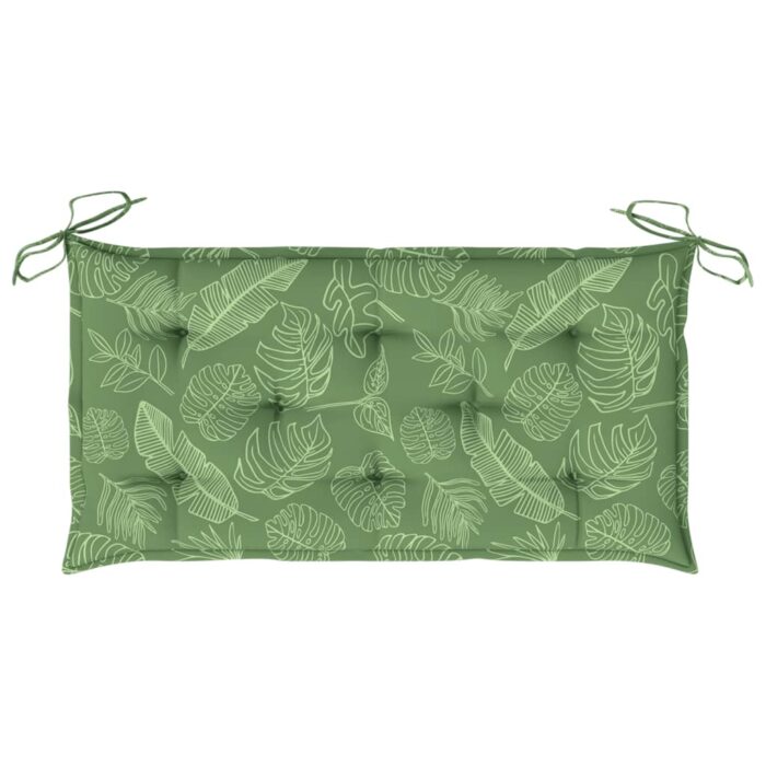 Coussin de banc de jardin motif de feuilles 100x50x7 cm – Image 3