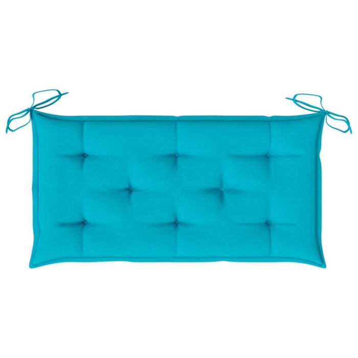 Coussin de banc de jardin turquoise 100x50x7 cm tissu oxford – Image 3