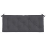 Coussin de banc de jardin anthracite 120x50x7 cm tissu oxford – Image 2