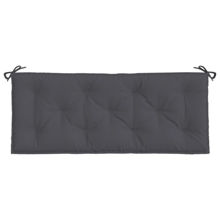 Coussin de banc de jardin anthracite 120x50x7 cm tissu oxford – Image 2