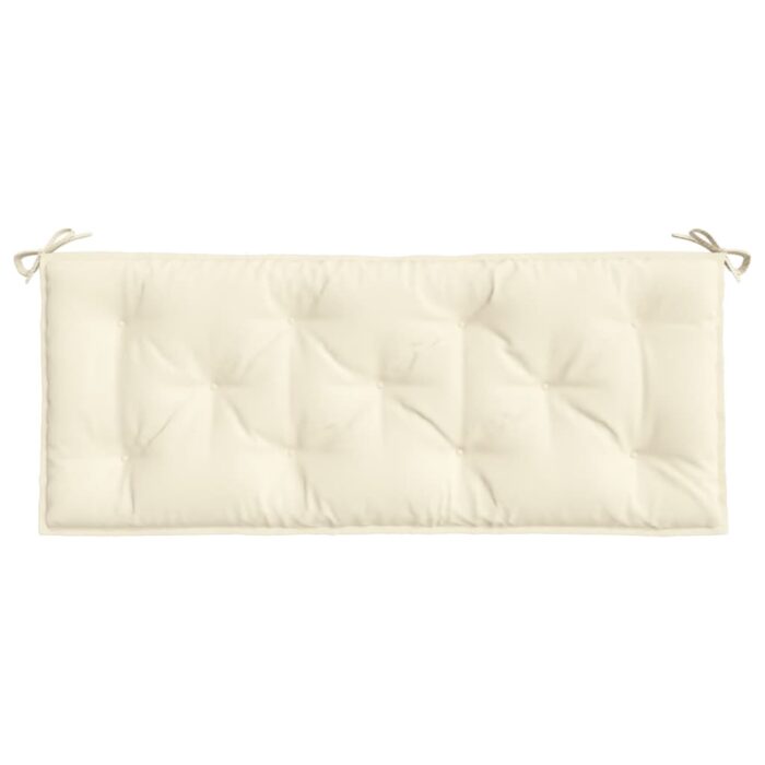 Coussin de banc de jardin crème 120x50x7 cm tissu oxford – Image 2