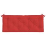 Coussin de banc de jardin rouge 120x50x7 cm tissu oxford – Image 2
