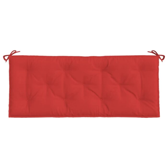 Coussin de banc de jardin rouge 120x50x7 cm tissu oxford – Image 2
