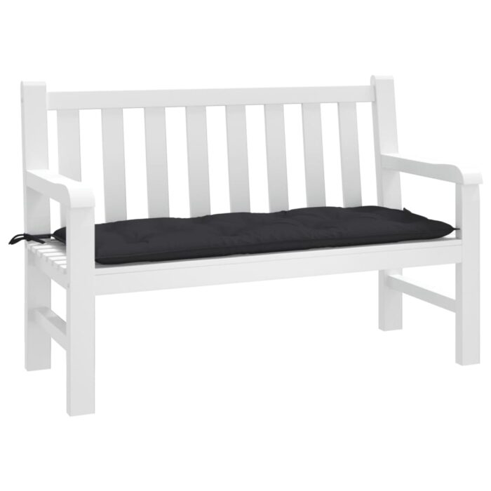 VXL8720845710064_m_en_hd_1.jpg Coussin de banc de jardin noir 120x50x7 cm tissu oxford – Image 1