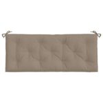 Coussin de banc de jardin taupe 120x50x7 cm tissu oxford – Image 2