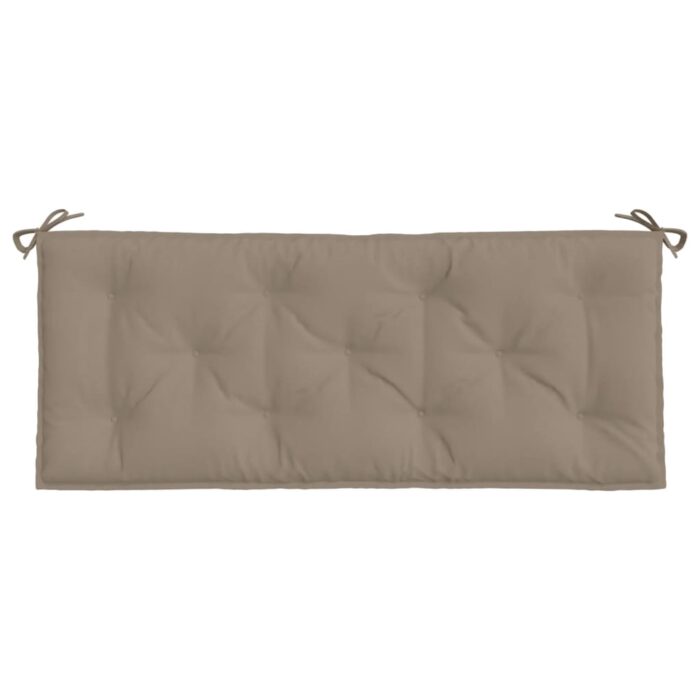 Coussin de banc de jardin taupe 120x50x7 cm tissu oxford – Image 2
