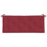 Coussin de banc de jardin rouge bordeaux 120x50x7 cm – Image 2