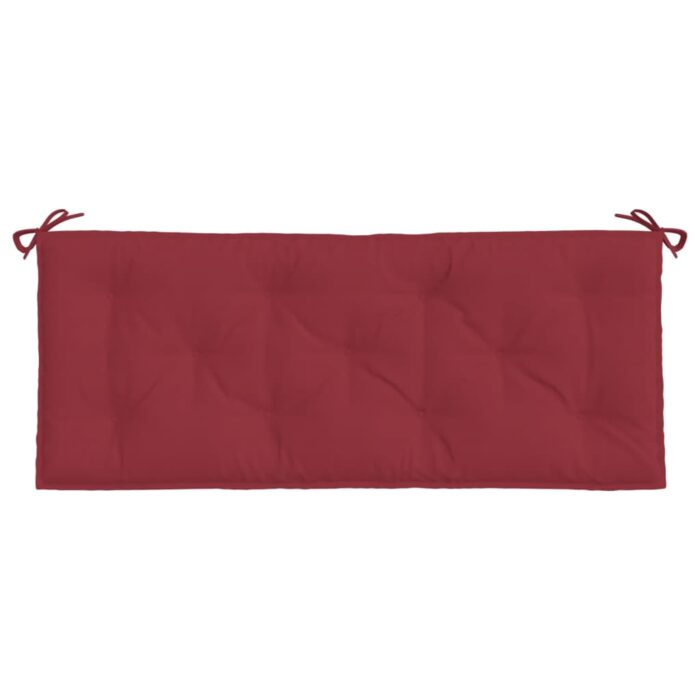 Coussin de banc de jardin rouge bordeaux 120x50x7 cm – Image 2