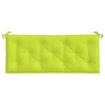 Coussin de banc de jardin vert brillant 120x50x7cm tissu oxford – Image 2
