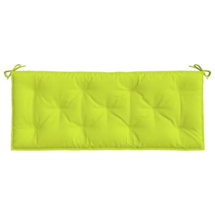 Coussin de banc de jardin vert brillant 120x50x7cm tissu oxford – Image 2