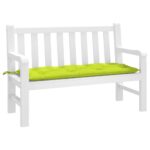 Coussin de banc de jardin vert brillant 120x50x7cm tissu oxford