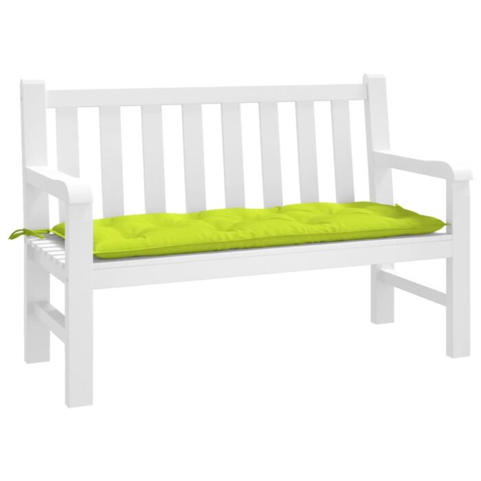 Coussin de banc de jardin vert brillant 120x50x7cm tissu oxford – Image 1