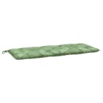 Coussin de banc de jardin motif de feuilles 120x50x7 cm tissu – Image 2