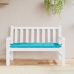 Coussin de banc de jardin turquoise 120x50x7 cm tissu