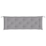 Coussin de banc de jardin gris 150x50x7 cm tissu oxford – Image 2
