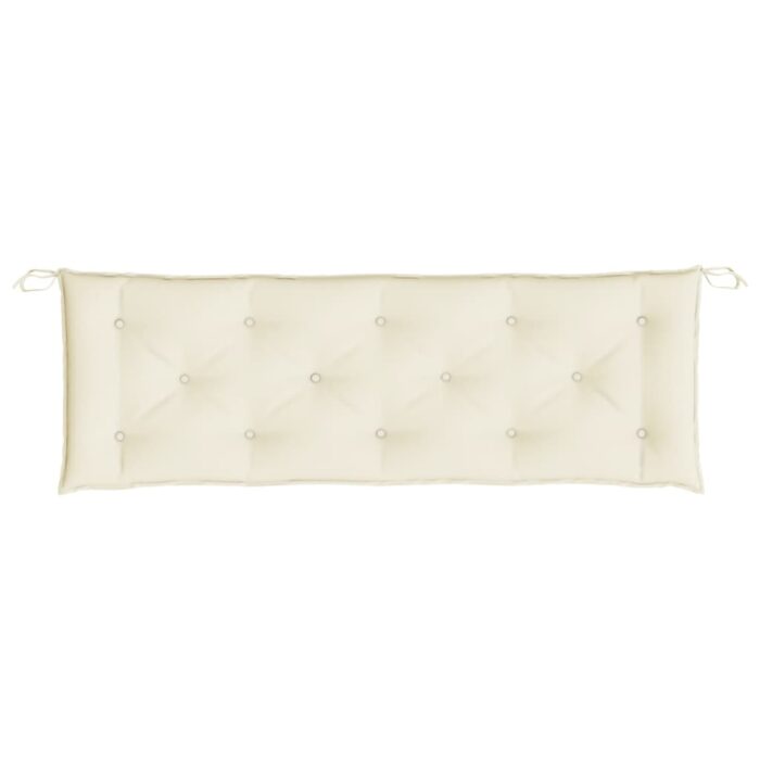 Coussin de banc de jardin crème 150x50x7 cm tissu oxford – Image 2