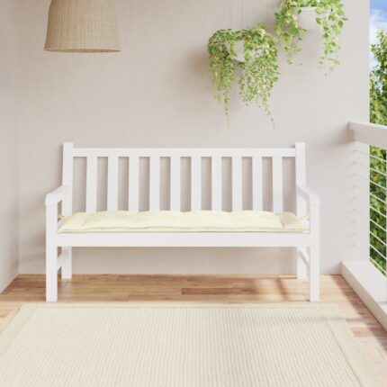 Coussin de banc de jardin crème 150x50x7 cm tissu oxford