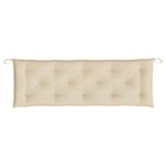 Coussin de banc de jardin beige 150x50x7 cm tissu oxford – Image 2