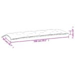 Coussin de banc de jardin beige 150x50x7 cm tissu oxford – Image 5
