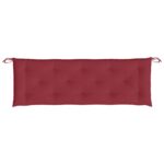 Coussin de banc de jardin rouge bordeaux 150x50x7 cm – Image 2