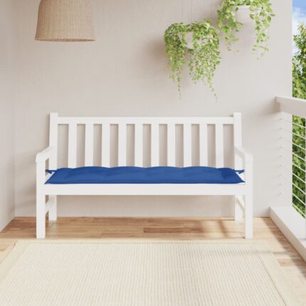 Coussin de banc de jardin bleu royal 150x50x7 cm tissu oxford