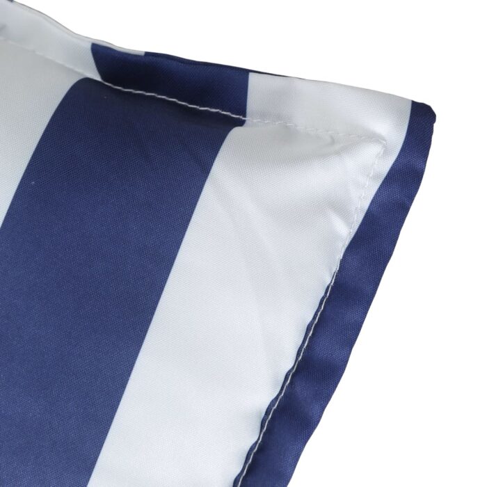Coussin de banc de jardin rayures bleues et blanches 150x50x7cm – Image 5