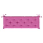 Coussin de banc de jardin rose 150x50x7 cm tissu oxford – Image 3