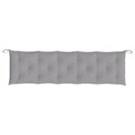 Coussin de banc de jardin gris 180x50x7 cm tissu oxford – Image 2
