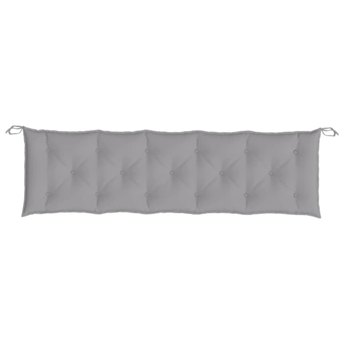 Coussin de banc de jardin gris 180x50x7 cm tissu oxford – Image 2
