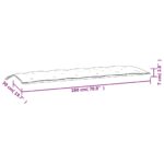 Coussin de banc de jardin gris 180x50x7 cm tissu oxford – Image 5