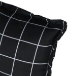 Coussin de banc de jardin carreaux noir 180x50x7cm tissu oxford – Image 5