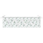 Coussin de banc de jardin motif de feuilles 180x50x7 cm – Image 3