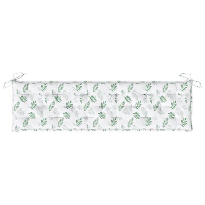 Coussin de banc de jardin motif de feuilles 180x50x7 cm – Image 3