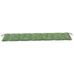 Coussin de banc de jardin motif de feuilles 180x50x7 cm – Image 2
