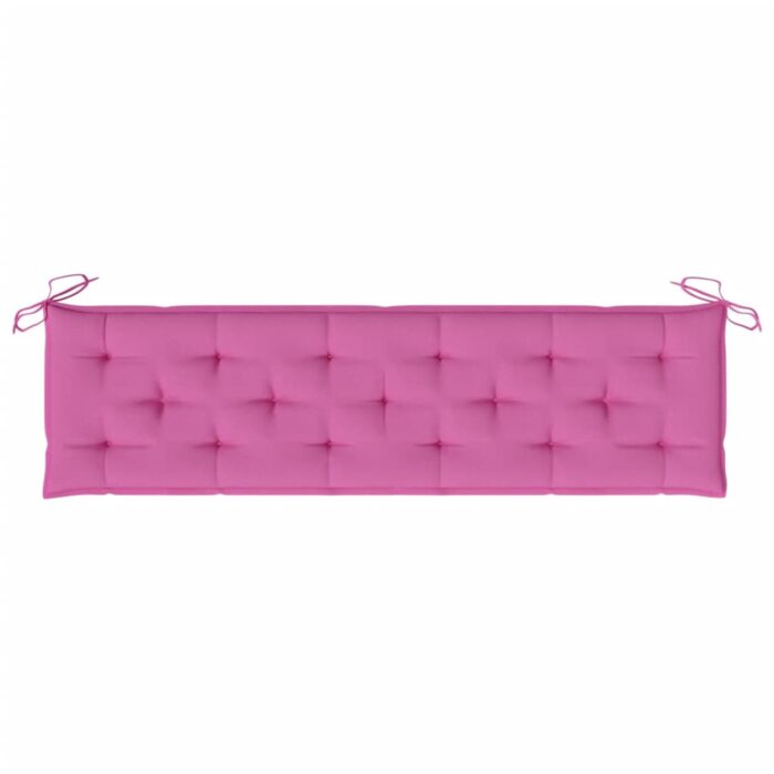 Coussin de banc de jardin rose 180x50x7 cm tissu oxford – Image 3