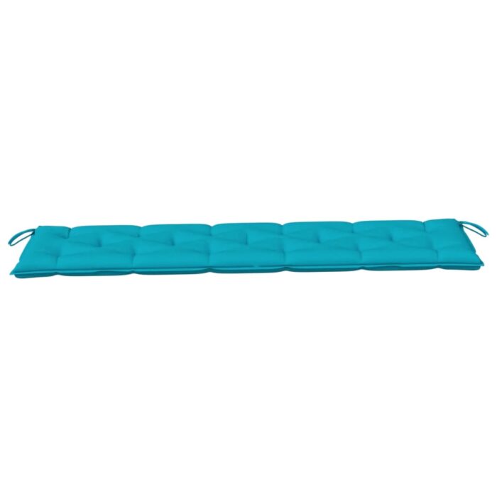 Coussin de banc de jardin turquoise 180x50x7 cm tissu oxford – Image 2