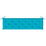 Coussin de banc de jardin turquoise 180x50x7 cm tissu oxford – Image 3