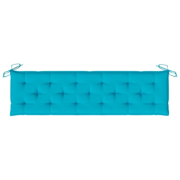 Coussin de banc de jardin turquoise 180x50x7 cm tissu oxford – Image 3