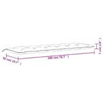 Coussin de banc de jardin gris 200x50x7 cm tissu oxford – Image 5