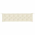 Coussin de banc de jardin crème 200x50x7 cm tissu oxford – Image 2